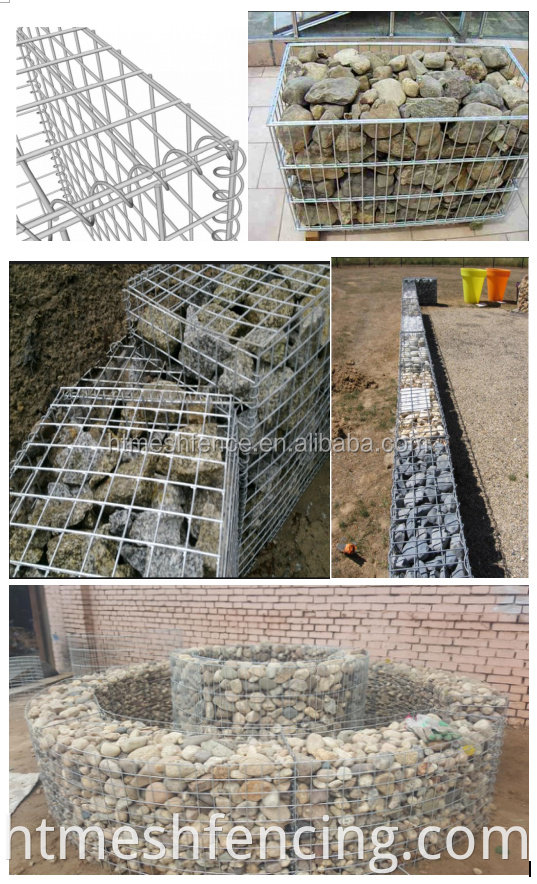 Neu gestaltete puderbeschichtete geschweißte dekorative Gabionwand, geschweißte Gabion -Stützmauer, geschweißte Gabion -Wandkäfige